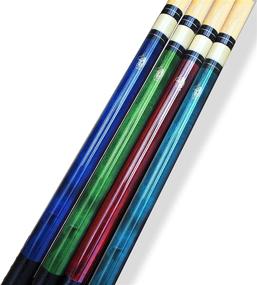 img 2 attached to 🎱 Premium Tai ba Cues Set - 4 Pool Cue Sticks (19oz-20oz), 13mm Tip, 58", Hardwood Canadian Maple - Ideal for Professional Billiards