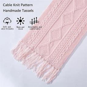 img 3 attached to Winter Scarf Weather Knitted Scarves Women's Accessories