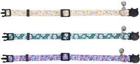 img 2 attached to 🌸 Lamphyface 3 Pack Cat Collar Floral: Stylish, Safe, and Adjustable for Cats and Kittens