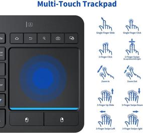 img 2 attached to 🔤 Wireless Bluetooth Keyboard with Touchpad - Multi-Device TV Keyboard with Large Multi-Touch Trackpad, Compatible with Smart TV, Laptop, Mac, iPad, PC, Android Devices