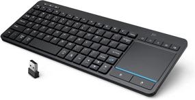 img 4 attached to 🔤 Wireless Bluetooth Keyboard with Touchpad - Multi-Device TV Keyboard with Large Multi-Touch Trackpad, Compatible with Smart TV, Laptop, Mac, iPad, PC, Android Devices