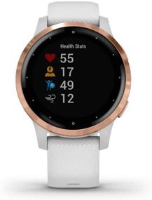 img 2 attached to 📱 Garmin 010-02172-21 Vivoactive 4S Smartwatch White/Rose Gold Bundle: Enhanced with 1 Year Extended Warranty!