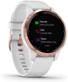 img 1 attached to 📱 Garmin 010-02172-21 Vivoactive 4S Smartwatch White/Rose Gold Bundle: Enhanced with 1 Year Extended Warranty!