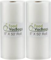 роллы пищевых пакетов для коммерческого вакуумного упаковщика foodvacbags логотип