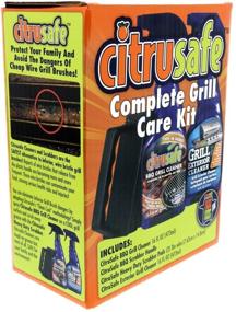 img 1 attached to 🍋 Citrusafe Grill Care Kit - BBQ Grid and Grill Grate Cleanser, Exterior Cleaner, and Scrubber by Citrusafe (16 oz Each) - Ultimate Solution for Effective Grill Maintenance