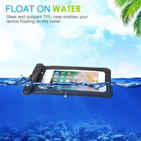 img 3 attached to 📱 MoKo Floating Waterproof Phone Pouch Holder [2 Pack] - Protect Your iPhone, Samsung in Style, Perfect for Water Sports and Outdoor Activities!