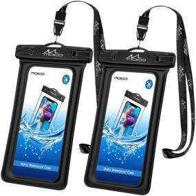 img 4 attached to 📱 MoKo Floating Waterproof Phone Pouch Holder [2 Pack] - Protect Your iPhone, Samsung in Style, Perfect for Water Sports and Outdoor Activities!