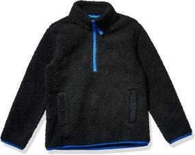 img 3 attached to 🧥 Stay Warm and Stylish with Amazon Essentials Quarter Zip High Pile Exploded Boys' Clothing Jackets & Coats