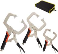 🔒 kotto 3-pack locking c-clamp set with swivel tips - heavy duty 6 inch, 9 inch and 11 inch locking pliers tools for craftsmen, home & workshop - includes storage bag logo
