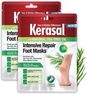 🦶 revitalize your feet with kerasal intensive repair foot mask - cracked heels and dry feet relief, 2 count, pack of 2 logo