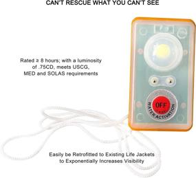 img 1 attached to 🌊 WICKED Life Jacket Strobe Light: Water Activated LED Flashing Beacon for Man Overboard Survival Vest