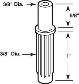 img 1 attached to 🚪 Pack of 4 PRIME-LINE Products N 6672 Bi-Fold Door Top Pivot and Guide, Durable Solid Nylon Construction for Enhanced Performance