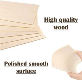 img 2 attached to Set of 15 Unfinished Balsa Wood Sheets for Arts, Crafts & School Projects - Thin Plywood Boards for DIY Dollhouse, Models, Toys, Painting, Cutting - Ideal Supplies for Hobbyists