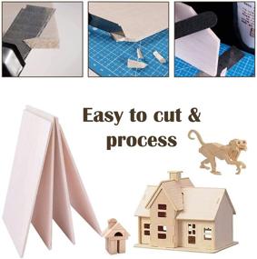 img 1 attached to Set of 15 Unfinished Balsa Wood Sheets for Arts, Crafts & School Projects - Thin Plywood Boards for DIY Dollhouse, Models, Toys, Painting, Cutting - Ideal Supplies for Hobbyists