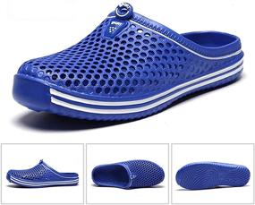 img 2 attached to LIBINXIF Men's Breathable Bathing Footwear Slippers Shoes, Mules & Clogs