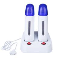 🏠 efficient home waxing: portable double wax warmer hair removal machine - iebilif (blue) logo