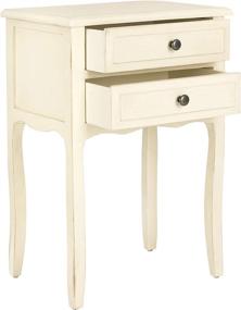 img 2 attached to 🏺 Safavieh Home Collection Lori Barley 2-Drawer End Table: Stylish Storage Solution for Any Space