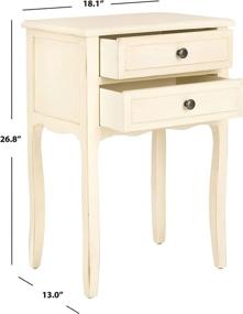 img 1 attached to 🏺 Safavieh Home Collection Lori Barley 2-Drawer End Table: Stylish Storage Solution for Any Space