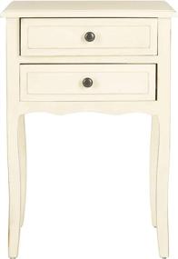 img 3 attached to 🏺 Safavieh Home Collection Lori Barley 2-Drawer End Table: Stylish Storage Solution for Any Space