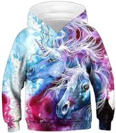 newcosplay unisex kids hooded realistic 3d galaxy print sweatshirt baseball jersey for boys girls logo