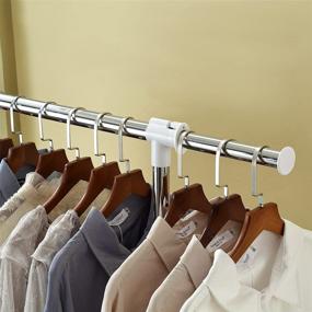 img 2 attached to 👕 "Heavy Duty Adjustable Rolling Clothes Rail Rack with Bottom Storage Shelf - Easy Assembly (White)