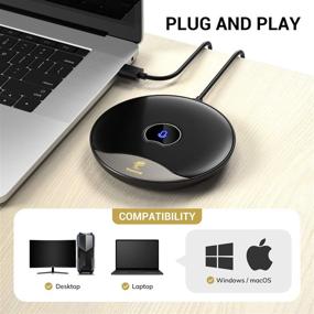 img 2 attached to 🎙️ TONOR USB Conference Microphone - 360° Omnidirectional PC Computer Condenser Mic with Mute Button for Online Meetings, Classes, Zoom Calls, Skype Chats - Plug & Play (TM20)