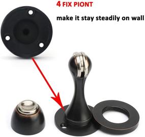 img 1 attached to Oil Rubbed Bronze Wall Mounted Solid Mental Magnetic Door Stop
