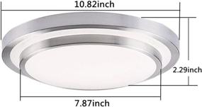 img 3 attached to AFSEMOS 11.8-Inch LED Flush Mount Ceiling Light: 32W Cool White 6000K, 2600LM Round LED Panel Light for Kitchen, Hallway, Office, Corridor