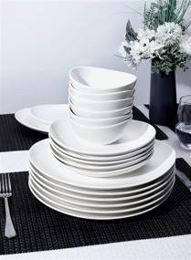 img 2 attached to 🍽️ Sweese Porcelain Dinner Plates 150-401