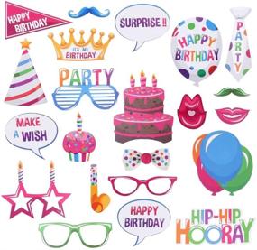 img 4 attached to 🎉 Spark Joy with 22 Pcs of DIY Creative Happy Birthday Photo Booth Props for Memorable Celebrations!