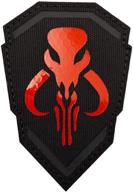 инфракрасный патч mandalorian mythosaur skull crest shield с отражающим покрытием - дружественный к ик-излучению, с крючковым закрытием и петлями, размером 3,74 х 2,56 дюйма. логотип