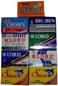 img 1 attached to 🪒 9E ASCO BIGBEN DE Blade Sampler with Lord Shark and Crown - 45 Razor Blades