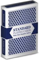 🃏 premium wide-size blue deck standard playing cards with regular index - perfect for card games and magic tricks! логотип