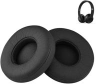 🎧 protein leather memory foam earpad replacement cushions for beats by dre solo3/solo2 wireless a1796/b0534 headphones, in black logo