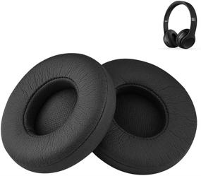 img 4 attached to 🎧 Protein Leather Memory Foam Earpad Replacement Cushions for Beats by Dre Solo3/Solo2 Wireless A1796/B0534 Headphones, in Black