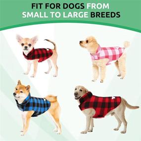 img 1 attached to 🐶 MORVIGIVE Reversible Plaid Winter Dog Coats: Waterproof British Style Puppy Snow Jacket with Harness Hole, Windproof Cold-Weather Dog Vest. Keep Your Small, Medium or Large Dog Warm and Stylish!