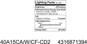 img 1 attached to 💡 Enhanced Illumination: GE 71394 Candelabra Bulb - 40W, 230 Lumens