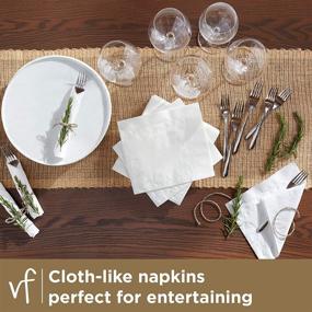 img 2 attached to Vanity Fair Entertain Paper Napkins, 320 3-Ply Disposables, Dinner Size (8 packs of 40)