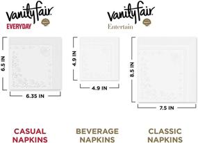 img 3 attached to Vanity Fair Entertain Paper Napkins, 320 3-Ply Disposables, Dinner Size (8 packs of 40)