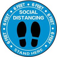 floor decal stickers for retail store social distancing - enhancing fixtures & equipment logo