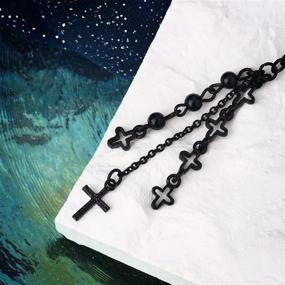 img 1 attached to COCHARM Gothic Black Dangle Belly Button Rings 14G: Halloween-Themed Gothic Black Dangle Belly Button Rings
