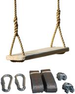 🌳 premier wooden tree swing for adults and children - ideal for outdoor or indoor use - complete kit - quick and easy to hang логотип