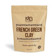 mb herbals французская зеленая глина 227 г - чистая монтмориллонитовая глина для жирной кожи, поглощает излишки жира, детоксифицирует кожу - полфунтовый размер, очень рекомендуется. логотип