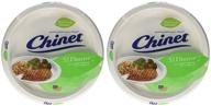 🍽️ chinet classic white dinner plates value pack - 32 count (2 packs) logo