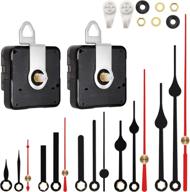 ⏰ stflybro silent clock movement mechanism kit with 5 pack hands, high torque replacement parts for diy clock repair, 1/2 inch total shaft length (black) logo