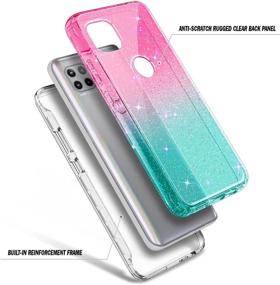 img 2 attached to NZND Motorola One 5G Ace Case - Shockproof Rugged Bumper Cover with Built-in Screen Protector