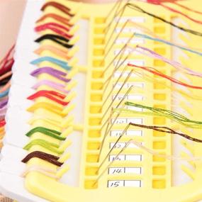 img 3 attached to 🧵 Efficiently Organize and Store Embroidery Floss with our 50 Positions Floss Organizer in Jelly Yellow