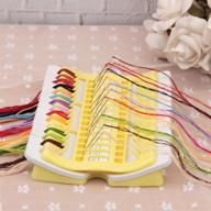 🧵 efficiently organize and store embroidery floss with our 50 positions floss organizer in jelly yellow logo