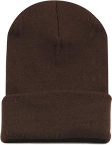 img 3 attached to 🧢 The Hat Depot Classic Daily Beanie Knit Skull Long Plain Ski Hat - Made in USA - Enhance Your SEO!