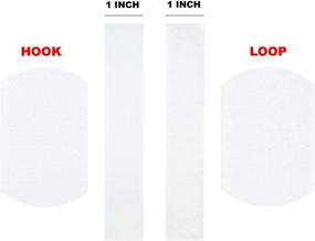 img 1 attached to 🪡 Convenient and Durable White Sew on Hook and Loop Fastening Tape by Zipperstop Wholesale YKK KK - 1 Inch Width, 10 Yards/roll